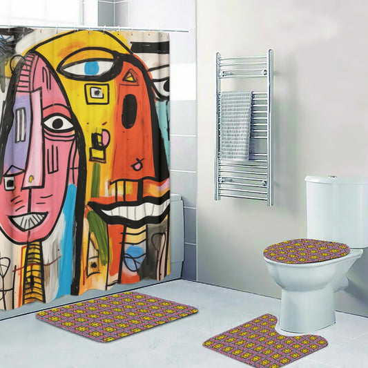 Bathroom: four piece Bathroom set in Cubism artistry